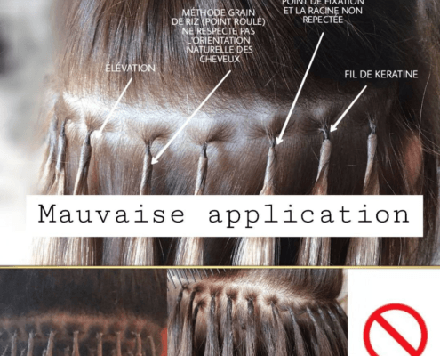 Mauvaise pose d'extensions